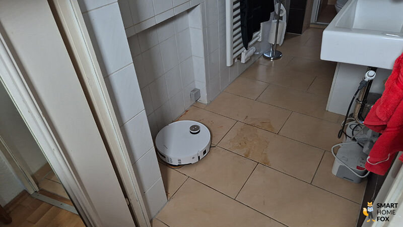 Der Matrix 10 Ultra wischt eingetrocknete Flecken im Extremtest.